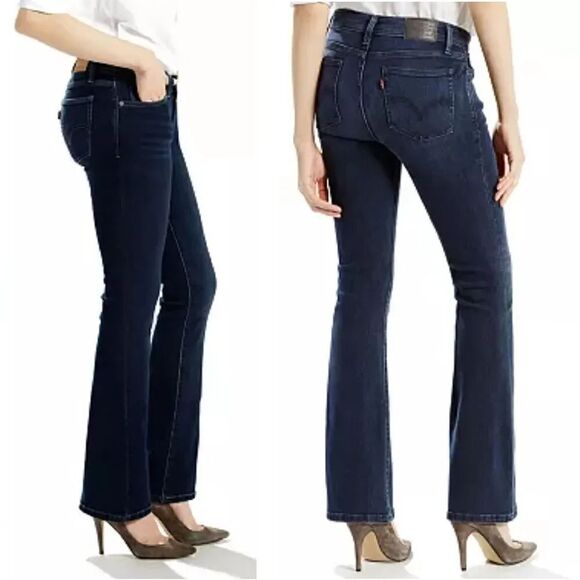 Levi's 529 Midrise Distressed Curvy Bootcut Jeans Size 33 - Picture 5 of 16